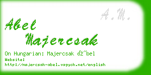 abel majercsak business card